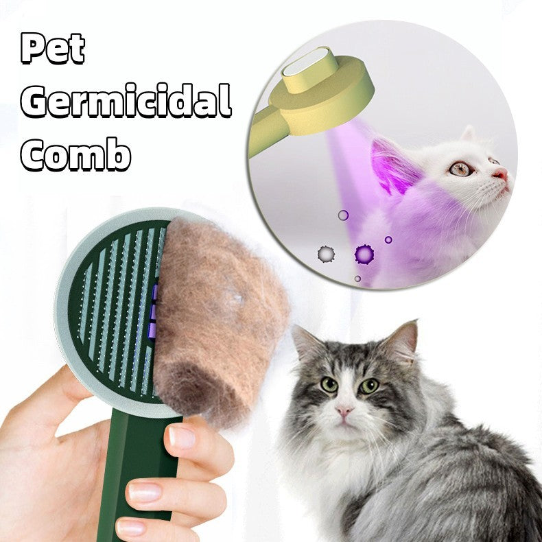 pet germicidal sterilizing comb usb rechargeable grooming tool